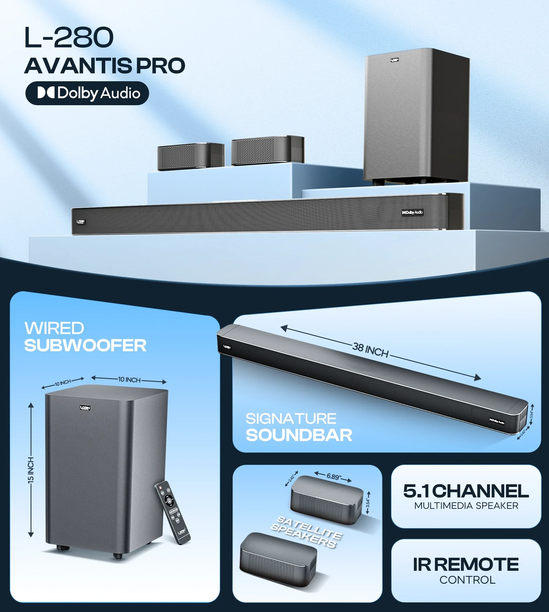 L-280 Avantis Pro | 5.1 Channel Hometheater Speaker